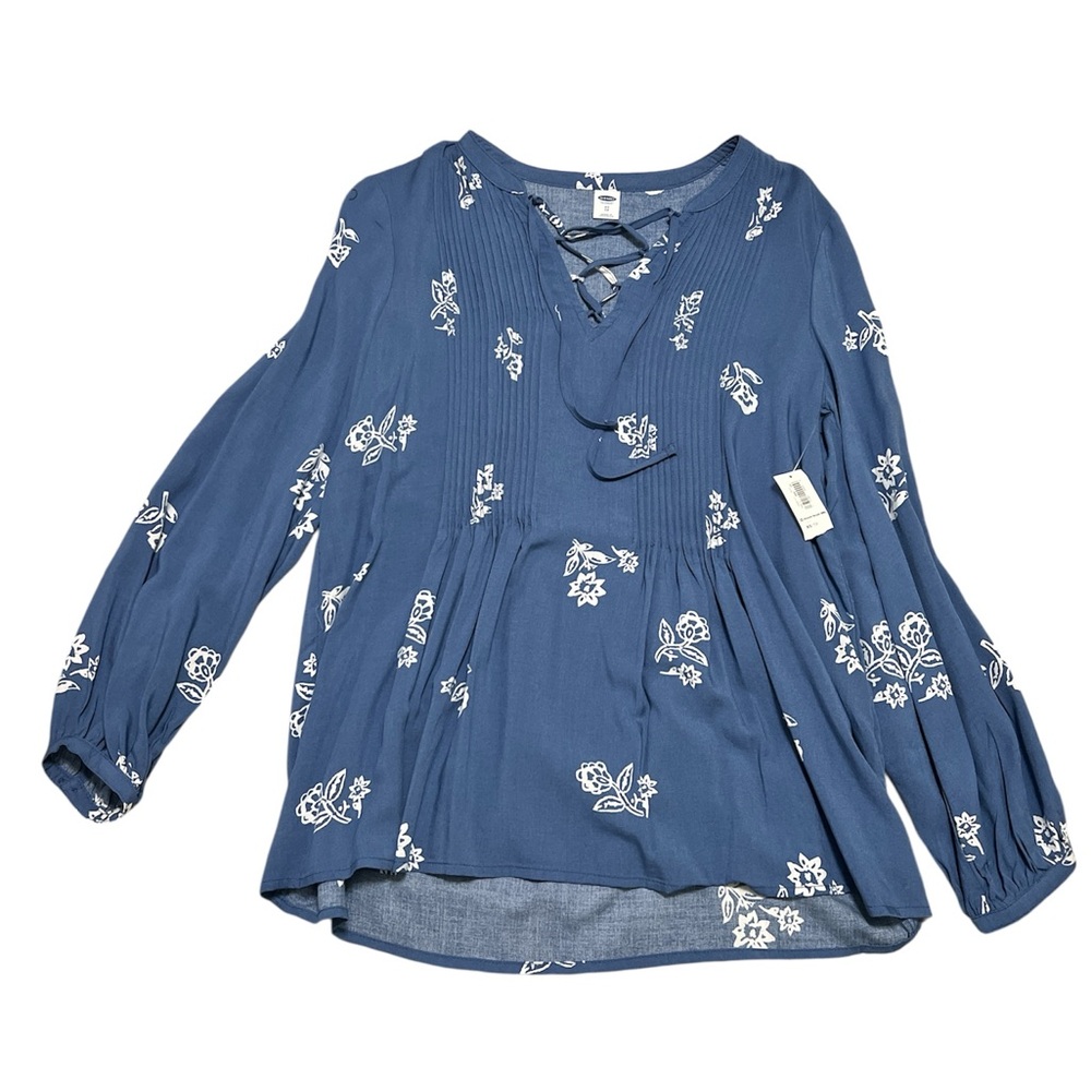 Old Navy Floral Blue Women's Top